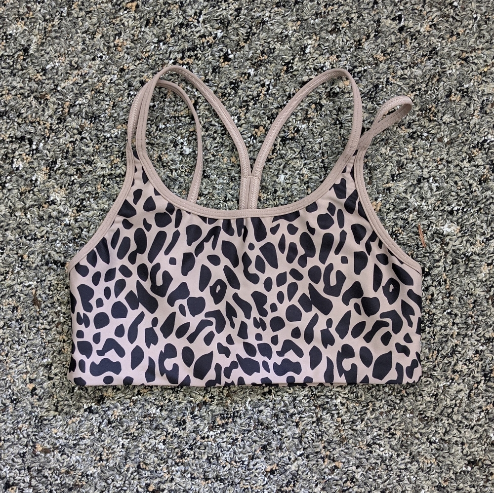 Aqua Athletic Leopard Sports Bra